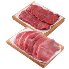 Malse runderbieflappen of runderschnitzels